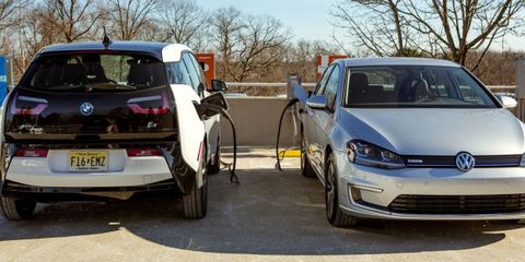 BMW i3 and Volkswagen e-Golf