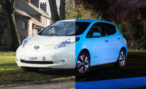 Nissan Paints Leaf Ev With Glow In The Dark Paint W Video News Car And Driver