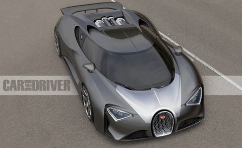 2017 Bugatti Chiron (artist's rendering)