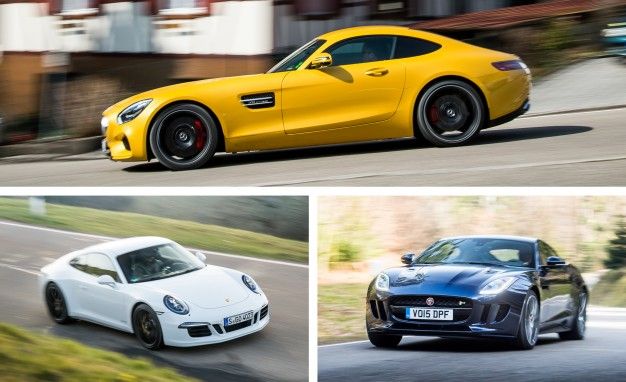 2016-Jaguar-F-type-R-coupe-vs-2015-Porsche-911-Carrera-GTS-2016-Mercedes-AMG-GT-S-Blog-placement