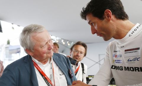 Wolfgang Porsche and Mark Webber at 2014 24 Hours of Le Mans