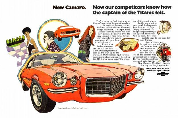 1970 chevrolet camaro advertisement