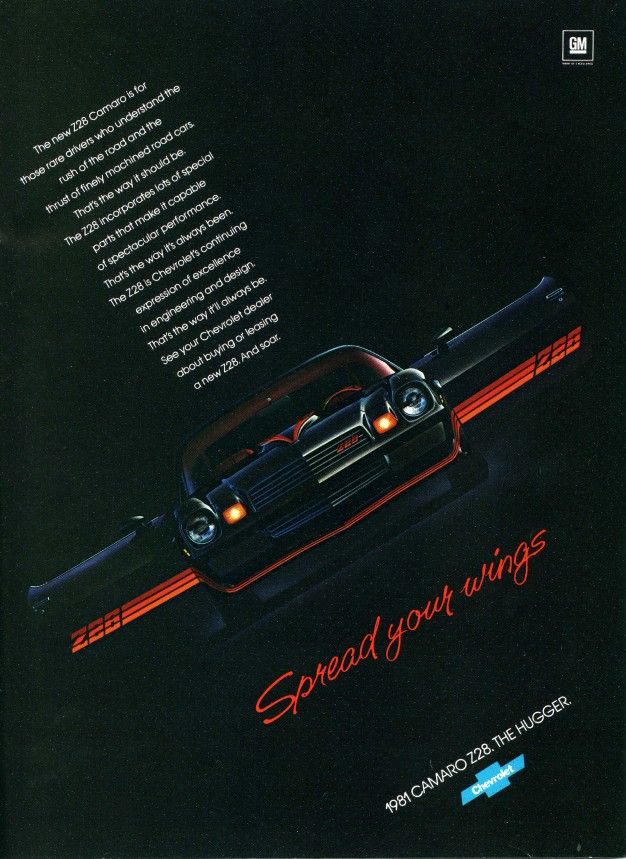 1981 chevrolet camaro z28 advertisement