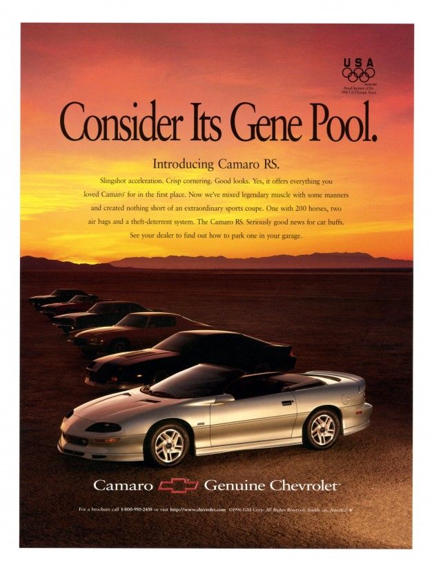 1996 chevrolet camaro rs advertisement