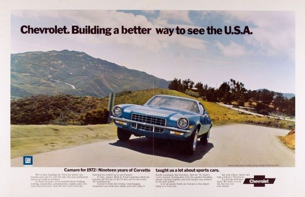 1972 chevrolet camaro advertisement