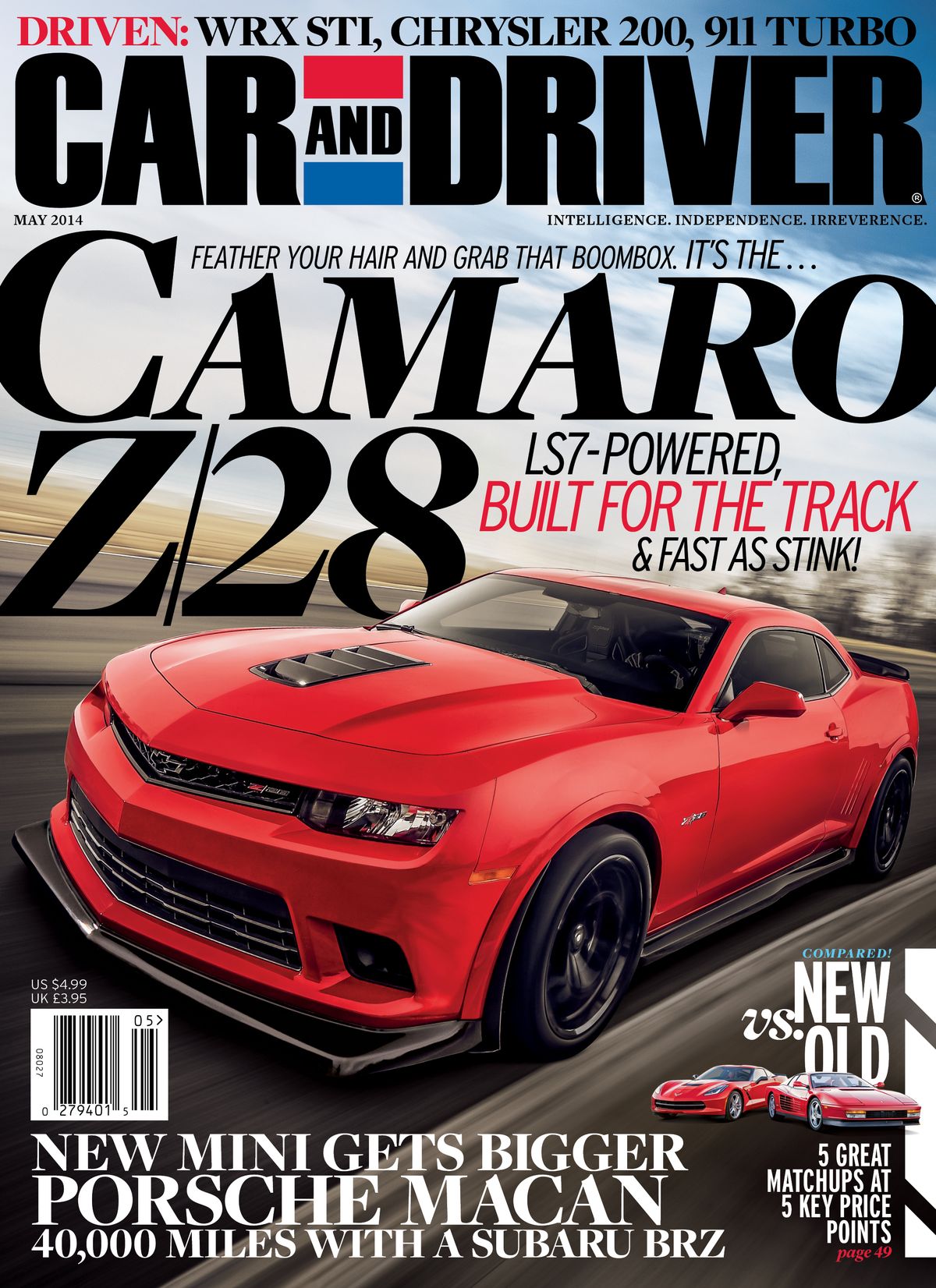 may 2014 car and driver magazine cover