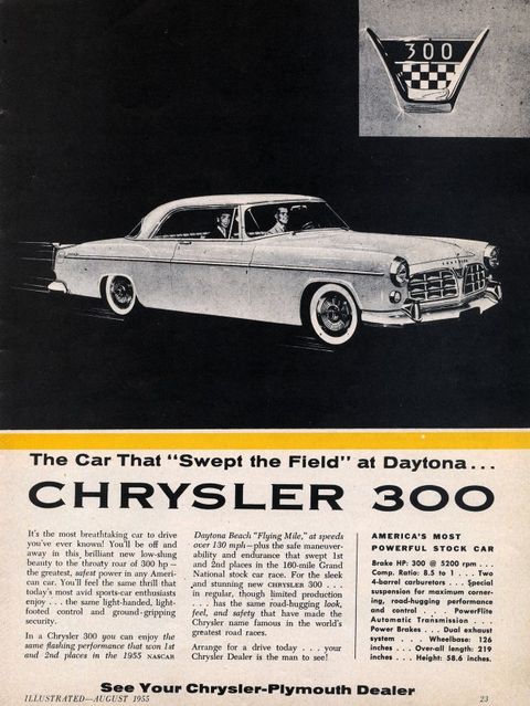 1955 chrysler 300 ad