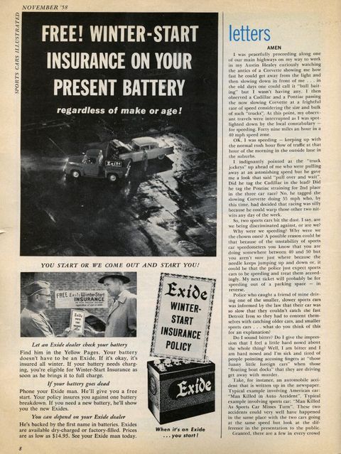 1958 exide battery ad