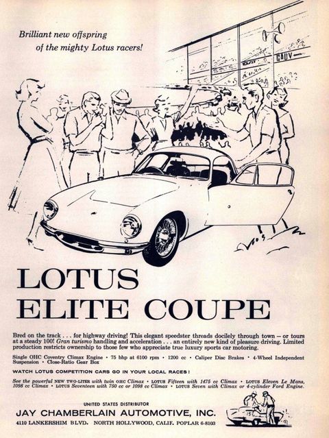 1959 lotus elite ad