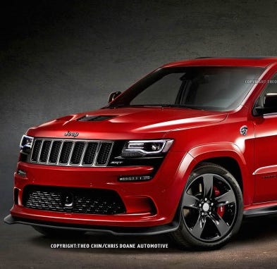 2017 jeep grand cherokee trackhawk artist's rendering