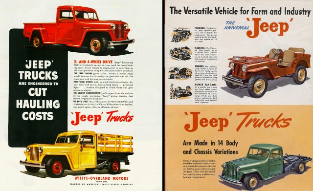 A Visual History of Jeep Pickup Trucks, from 1947 to Today