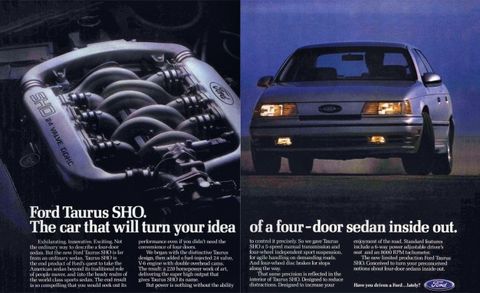 ford taurus sho the car that will turn your idea of a four door sedan inside out