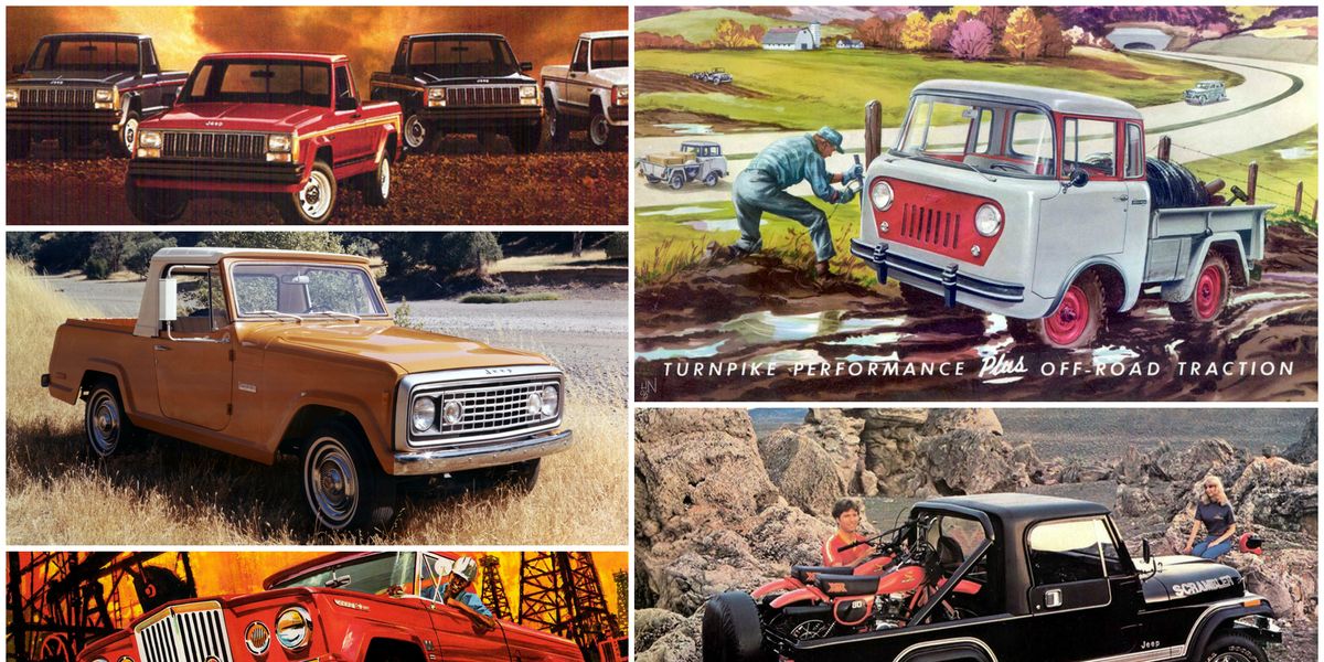 collage of jeeps throughout history