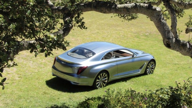 Hyundai Concept G Coupe Overhead Rear Pebble Beach