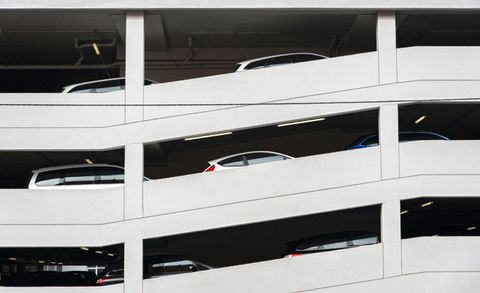 Facade, Commercial building, Parallel, Automotive window part, Parking, 