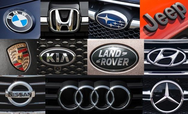 automaker badge collage