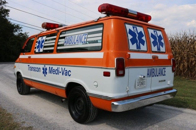 Cannonball Run Ambulance Clone Up For Sale on eBay