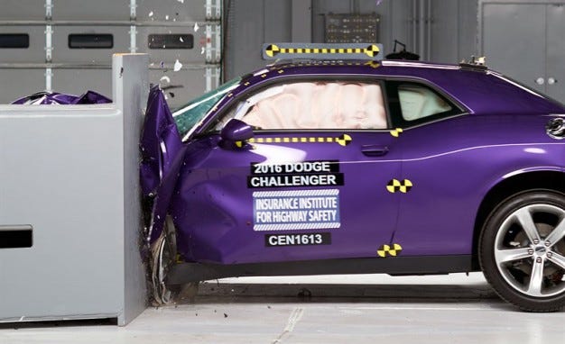 Mustang, Camaro, Challenger Fall Short in IIHS Crash Tests – News – Car and  Driver