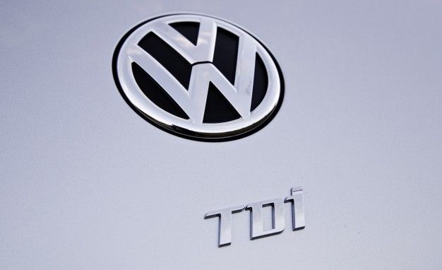 VW TDI logo, on a Beetle