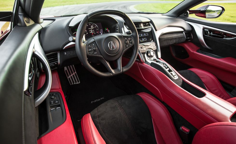 2017 red acura nsx coupe interior