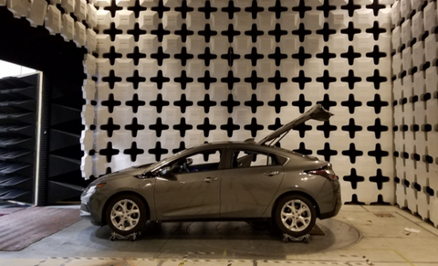 Chevrolet Volt fitted with inductive charging