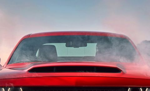 The functional hood scoop on the Dodge Challenger SRT Demon is the largest of any production car (measures 45.2 inches square) and appropriately named Air Grabber.