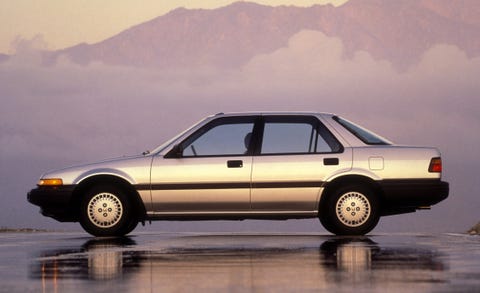 Land vehicle, Vehicle, Car, Full-size car, Honda, Sedan, Classic car, Coupé, Liftback, Hatchback, 
