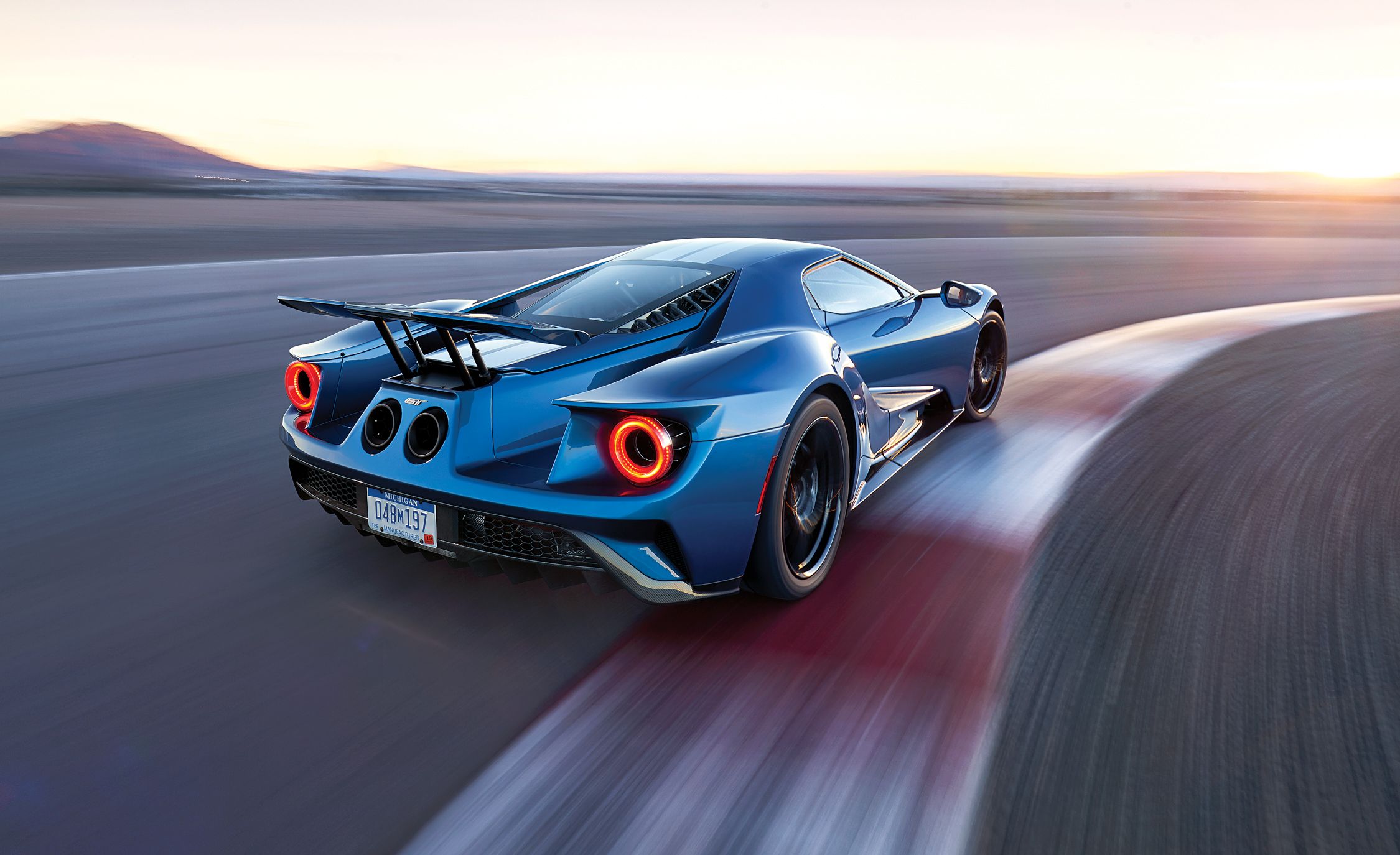 Ford gt 2017 Supercar Blue зад