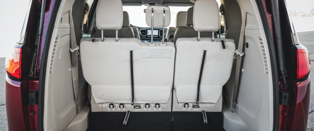 The third-row bench in a 2017 Chrysler Pacifica (Photo by Michael Simari)