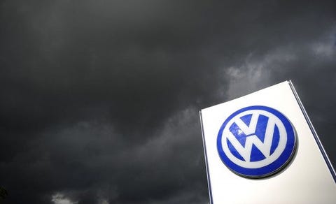 Volkswagen Headquarters sign