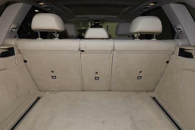 IIHS considers the tethers in this 2015 BMW X5 a good example of location and position but graded the X5 marginal for lower anchors that are too deep in the seat. (Courtesy image/IIHS)