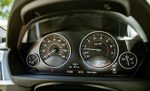 Motor vehicle, Speedometer, Gauge, Tachometer, Measuring instrument, Trip computer, Odometer, Fuel gauge, Luxury vehicle, Steering part, 