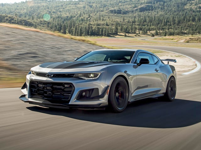 2023 chevrolet camaro zl1 rounding a track corner