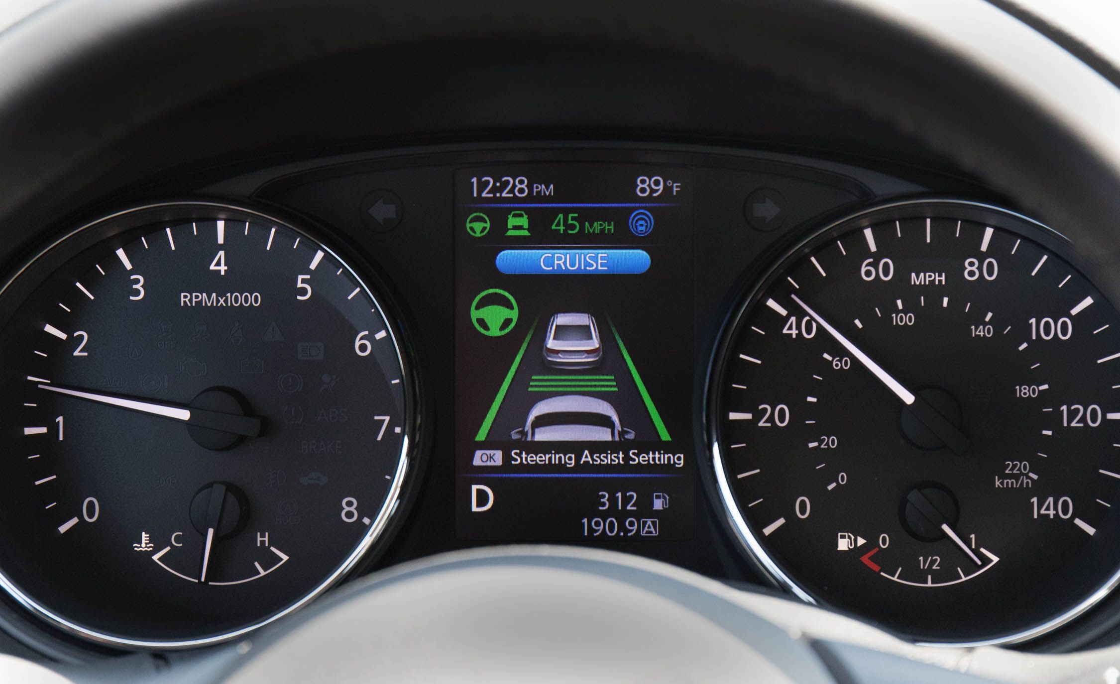 nissan rogue speedometer display