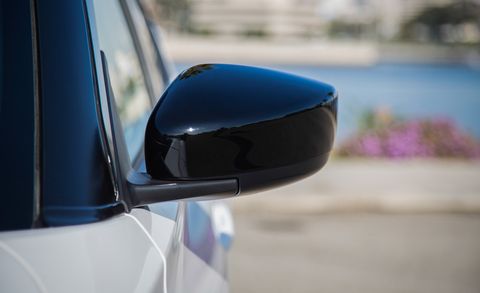Rear-view mirror, Automotive mirror, Vehicle, Car, Mirror, Auto part, Automotive side-view mirror, Vehicle door, Automotive exterior, Material property, 
