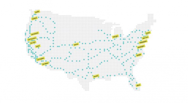 Electrify America map