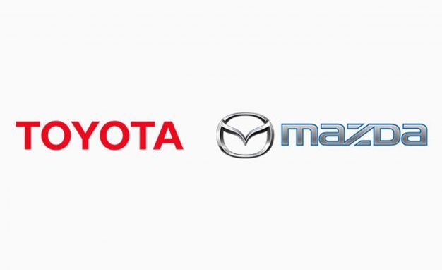 Toyota and Mazda logos