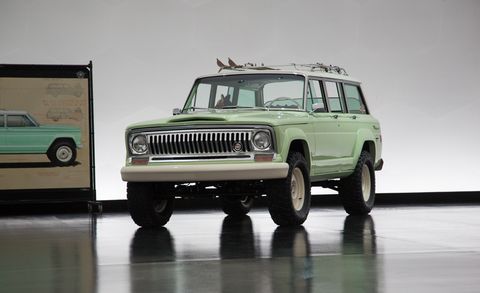 Land vehicle, Vehicle, Car, Jeep, Jeep wagoneer, Sport utility vehicle, Classic car, Pickup truck, Family car, 