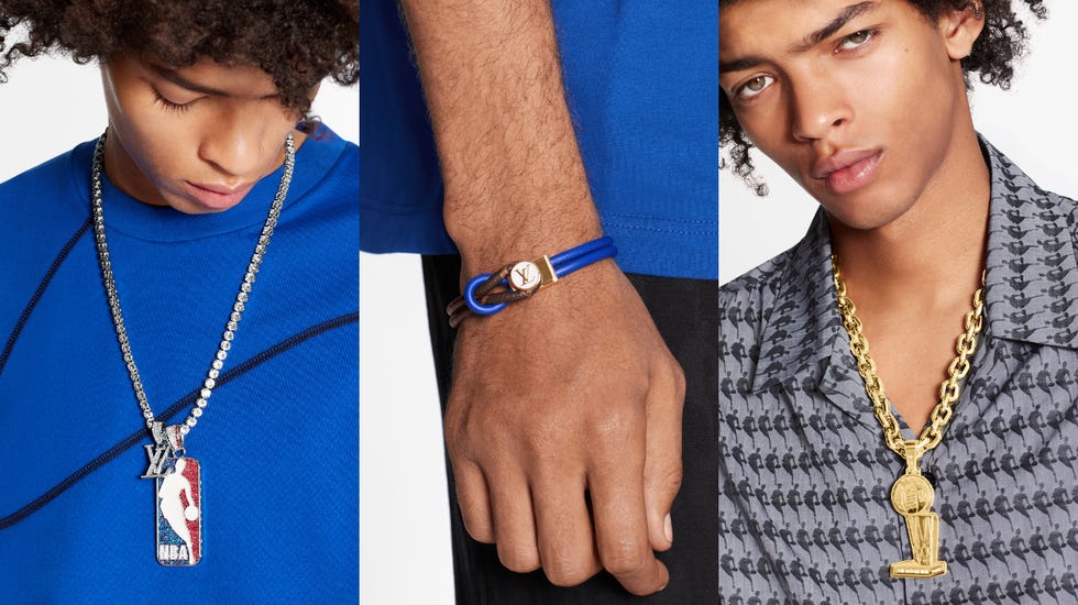 Louis Vuitton x NBA Loop It Bracelet BlueLouis Vuitton x NBA Loop