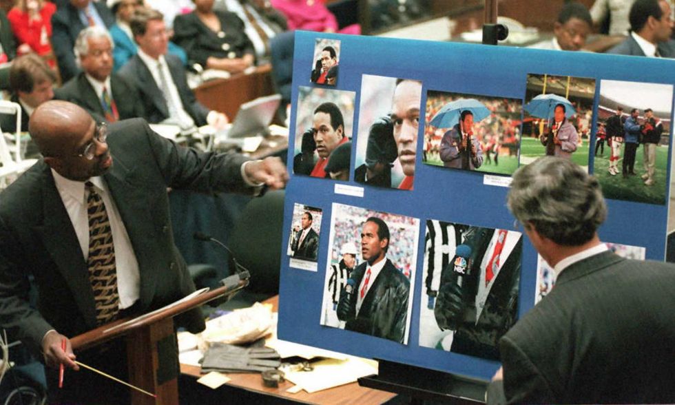 Christopher Darden presenting evidence during the O.J. Simpson case
