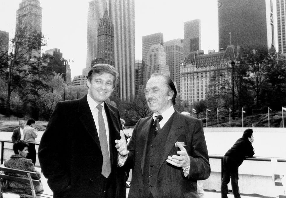 Donald Trump and father Fred Trump at opening of Wollman Rink in 1987