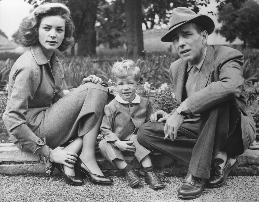 Lauren Bacall and Humphrey Bogart with their son, Steve