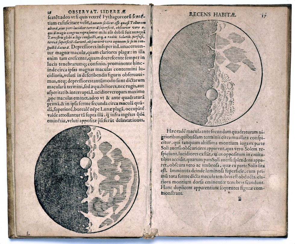 Pages from 'Sidereus Nuncius' by Galileo