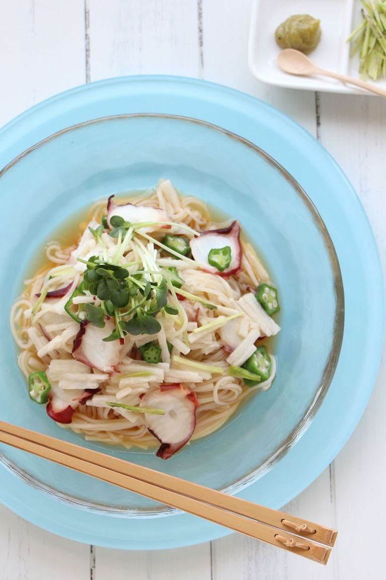 たこわさそうめん