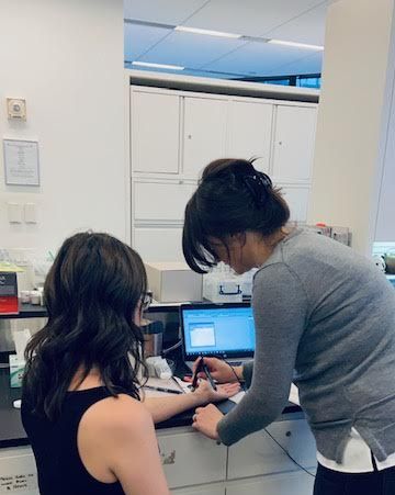 good housekeeping beauty lab scientists measuring skin moisturization levels using the corneometer device