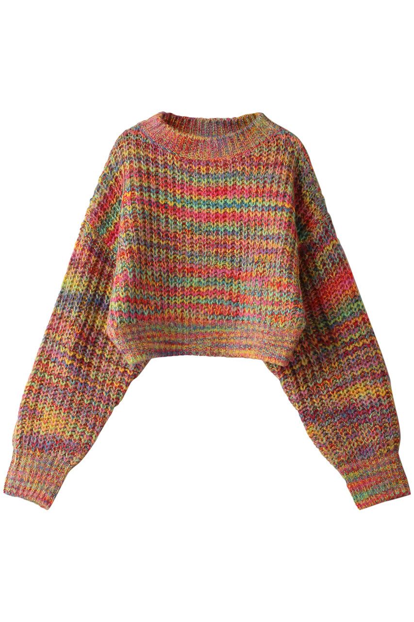 splashed pattern knit wearカスリニットプルオーバー