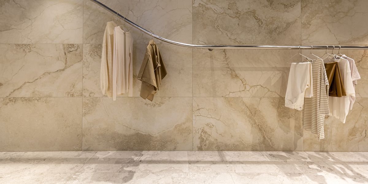 Cersaie 2022: marble, stone and wood effect floors | Elle Decor