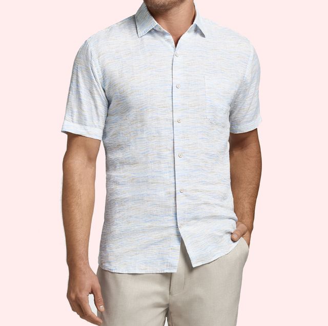 Men's Short Sleeve Linen Shirt - Men's Button Down Shirts - New In 2024