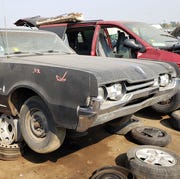 1967 oldsmobile cutlass town sedan in denver junkyard