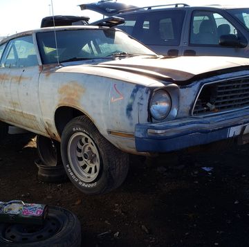 1976 ford mustang ii in colorado junkyard